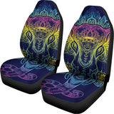 Rainbow Indian Elephant Print Universal Fit Car Seat Covers 102422