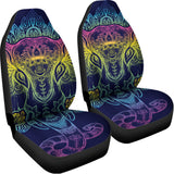 Rainbow Indian Elephant Print Universal Fit Car Seat Covers 102422