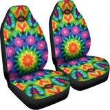 Rainbow Kaleidoscope Print Universal Fit Car Seat Covers 102422