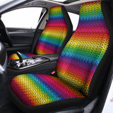Rainbow Knitted Mexican Pattern Print Universal Fit Car Seat Covers 102422