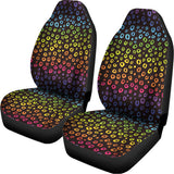 Rainbow Leopard Pattern Print Universal Fit Car Seat Covers 102422