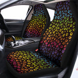Rainbow Leopard Pattern Print Universal Fit Car Seat Covers 102422