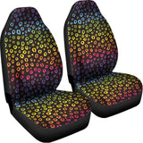 Rainbow Leopard Pattern Print Universal Fit Car Seat Covers 102422