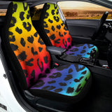 Rainbow Leopard Print Universal Fit Car Seat Covers 102422