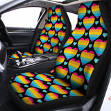 Rainbow LGBT Pride Heart Pattern Print Universal Fit Car Seat Covers 102422