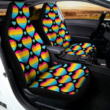 Rainbow LGBT Pride Heart Pattern Print Universal Fit Car Seat Covers 102422