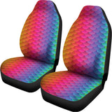 Rainbow Mermaid Scale Pattern Print Universal Fit Car Seat Covers 102422