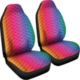 Rainbow Mermaid Scale Pattern Print Universal Fit Car Seat Covers 102422