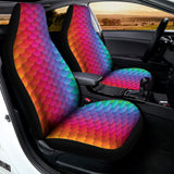 Rainbow Mermaid Scale Pattern Print Universal Fit Car Seat Covers 102422