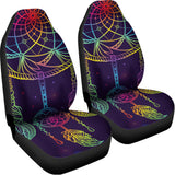 Rainbow Native Dream Catcher Print Universal Fit Car Seat Covers 102422