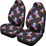 Rainbow Origami Unicorn Pattern Print Universal Fit Car Seat Covers 102422
