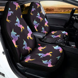 Rainbow Origami Unicorn Pattern Print Universal Fit Car Seat Covers 102422