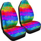 Rainbow Palm Tree Pattern Print Universal Fit Car Seat Covers 102422