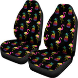 Rainbow Pineapple And Flamingo Print Universal Fit Car Seat Covers 102422