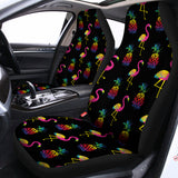 Rainbow Pineapple And Flamingo Print Universal Fit Car Seat Covers 102422