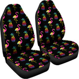 Rainbow Pineapple And Flamingo Print Universal Fit Car Seat Covers 102422