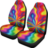 Rainbow Psychedelic Print Universal Fit Car Seat Covers 102422
