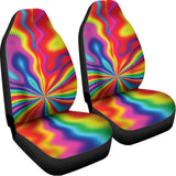 Rainbow Psychedelic Print Universal Fit Car Seat Covers 102422