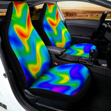 Rainbow Psychedelic Trippy Print Universal Fit Car Seat Covers 102422