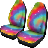 Rainbow Spiral Tie Dye Print Universal Fit Car Seat Covers 102422