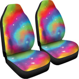 Rainbow Spiral Tie Dye Print Universal Fit Car Seat Covers 102422