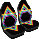 Rainbow Star of David Print Universal Fit Car Seat Covers 102422