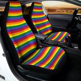 Rainbow Stripe Print Universal Fit Car Seat Covers 102422