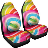 Rainbow Swirl Candy Print Universal Fit Car Seat Covers 102422