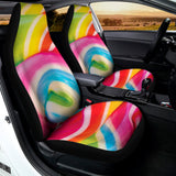 Rainbow Swirl Candy Print Universal Fit Car Seat Covers 102422