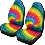 Rainbow Swirl Print Universal Fit Car Seat Covers 102422