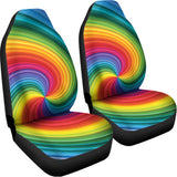 Rainbow Swirl Print Universal Fit Car Seat Covers 102422