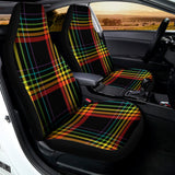 Rainbow Tartan Pattern Print Universal Fit Car Seat Covers 102422