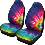Rainbow Tie Dye Print Universal Fit Car Seat Covers 102422