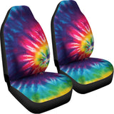 Rainbow Tie Dye Print Universal Fit Car Seat Covers 102422