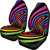 Rainbow Torus Psychedelic Print Universal Fit Car Seat Covers 102422