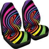Rainbow Torus Psychedelic Print Universal Fit Car Seat Covers 102422