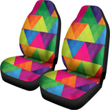 Rainbow Triangles Pattern Print Universal Fit Car Seat Covers 102422