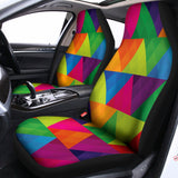 Rainbow Triangles Pattern Print Universal Fit Car Seat Covers 102422