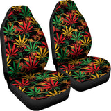 Rasta Marijuana Pattern Print Universal Fit Car Seat Covers 102422