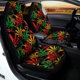 Rasta Marijuana Pattern Print Universal Fit Car Seat Covers 102422