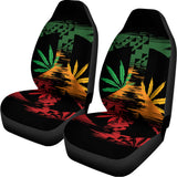 Rasta Peace Sign Print Universal Fit Car Seat Covers 102422