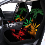 Rasta Peace Sign Print Universal Fit Car Seat Covers 102422