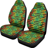 Rasta Striped Pattern Print Universal Fit Car Seat Covers 102422