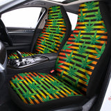 Rasta Striped Pattern Print Universal Fit Car Seat Covers 102422