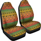 Rasta Tribal Pattern Print Universal Fit Car Seat Covers 102422