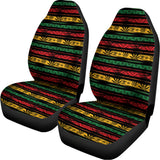 Rastafarian Hemp Pattern Print Universal Fit Car Seat Covers 102422
