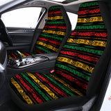 Rastafarian Hemp Pattern Print Universal Fit Car Seat Covers 102422