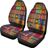 Rectangle Mandala Bohemian Pattern Print Universal Fit Car Seat Covers 102422