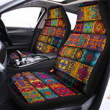 Rectangle Mandala Bohemian Pattern Print Universal Fit Car Seat Covers 102422