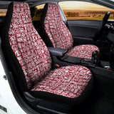 Red African Adinkra Tribe Symbols Universal Fit Car Seat Covers 102422